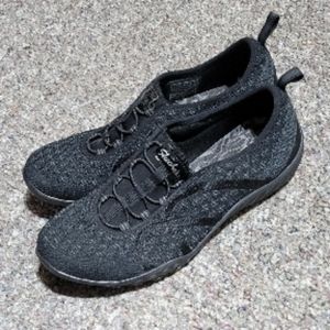 Black Sketcher Slip On Shoes